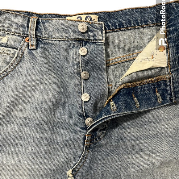 Free People Light Wash Denim Skirt - Picture 4 of 8